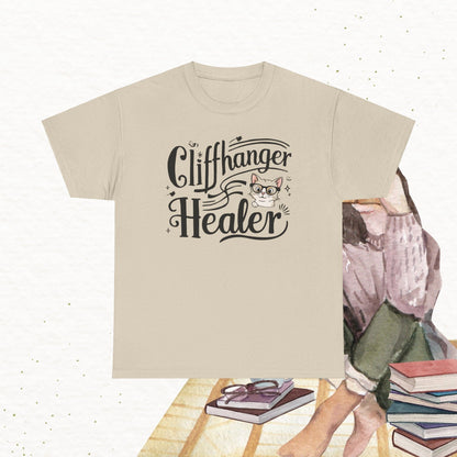 Book Lovers T-Shirt Cliffhanger Healer Cotton Tshirt