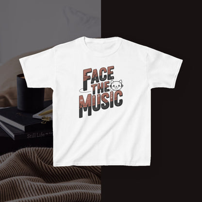 Face The Music kid Heavy Cotton Tshirt