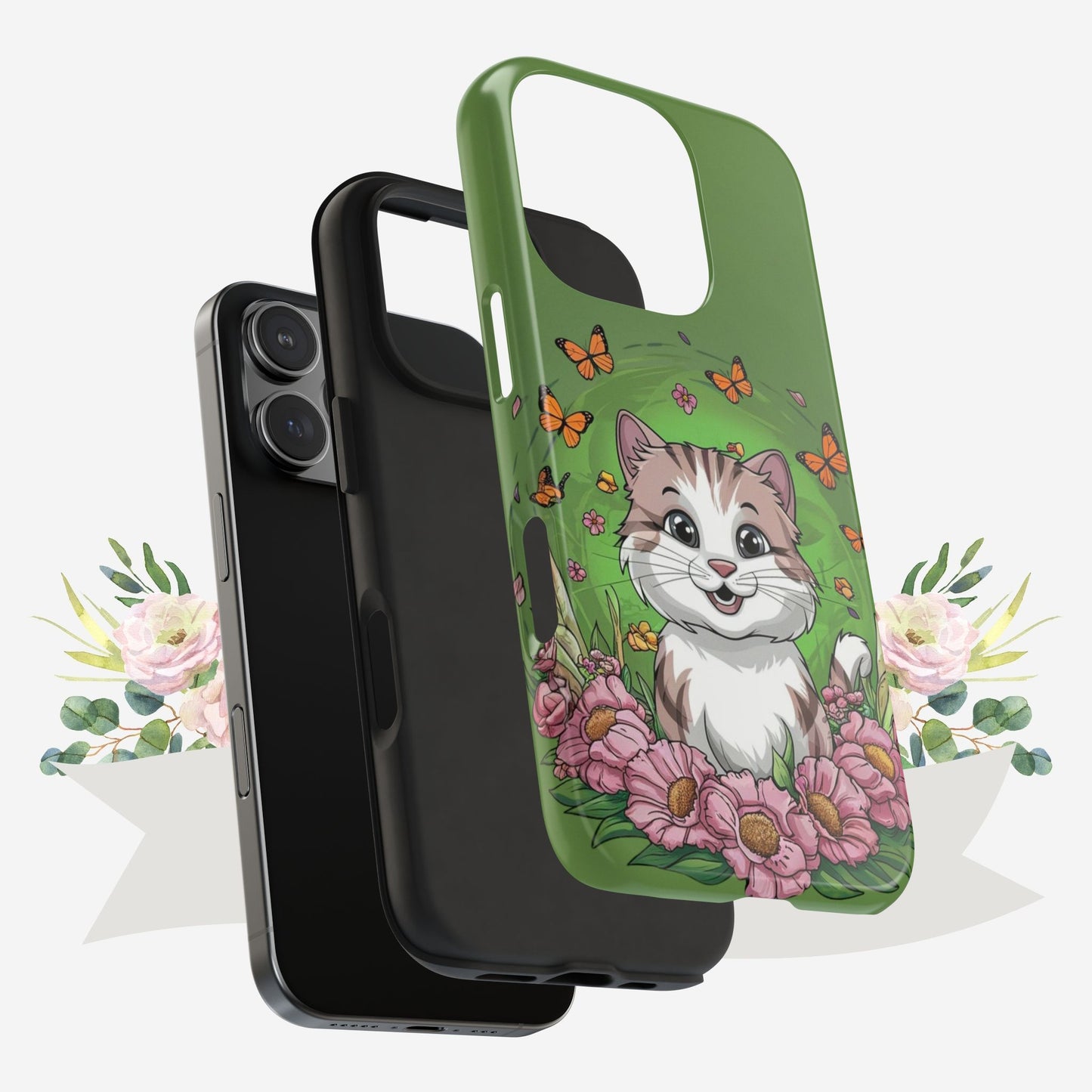 Green Mewsic Wireless Charging Support Tough Case