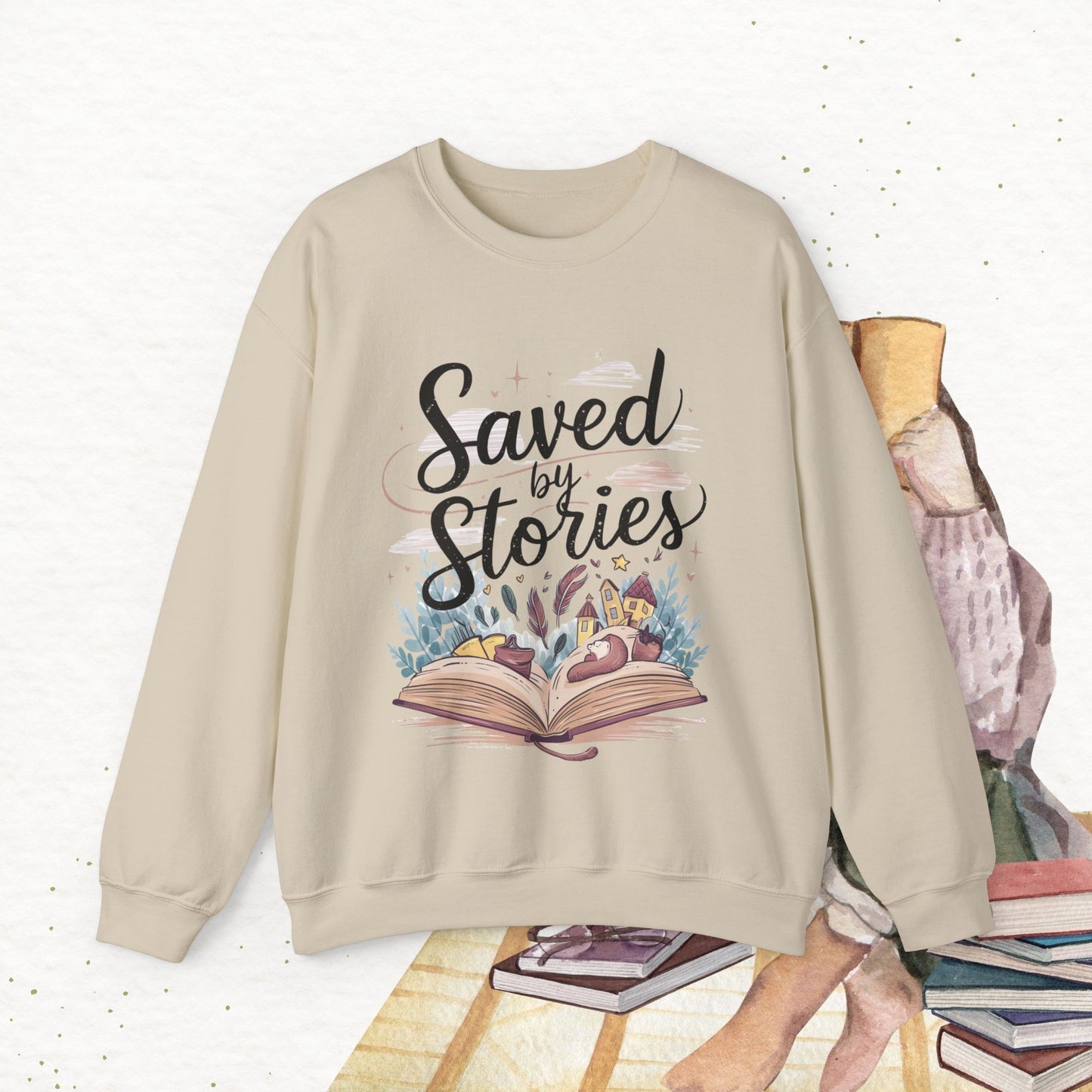 Saved By Stories Ultra Cotton Crewneck Sweatshirt