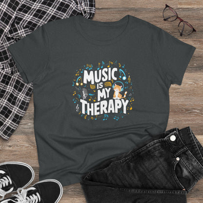 Music Is My Therapy Women Tshirts