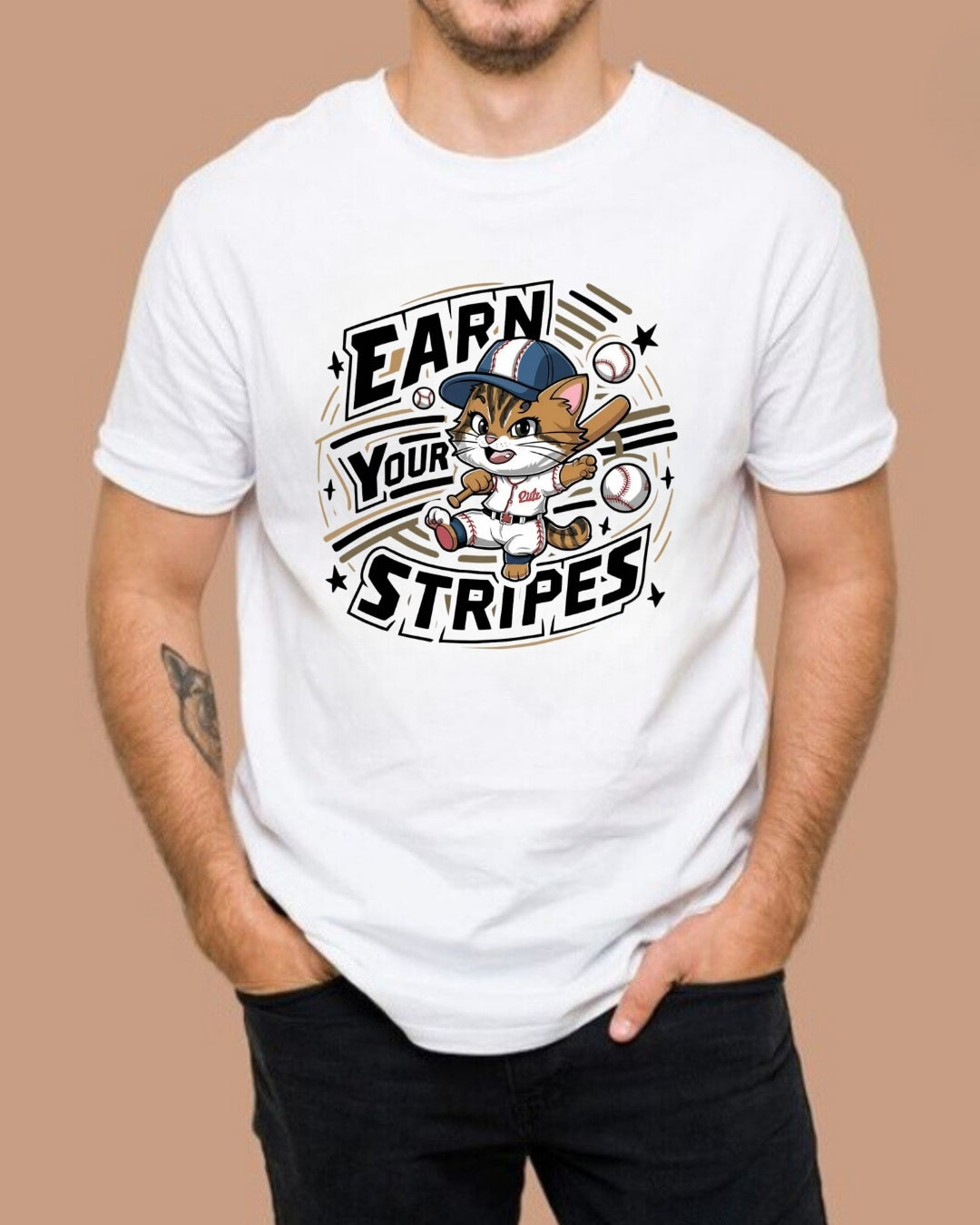 Earn Your Stripe Baseball Cotton Tee
