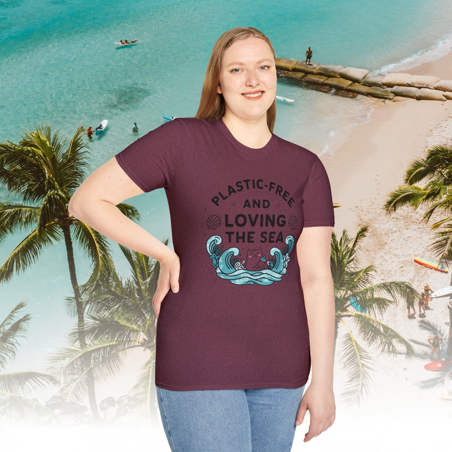 Plastic Free Ocean Cotton T-Shirt