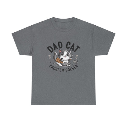 Dad Cat Problems Solver Cotton T-Shirt