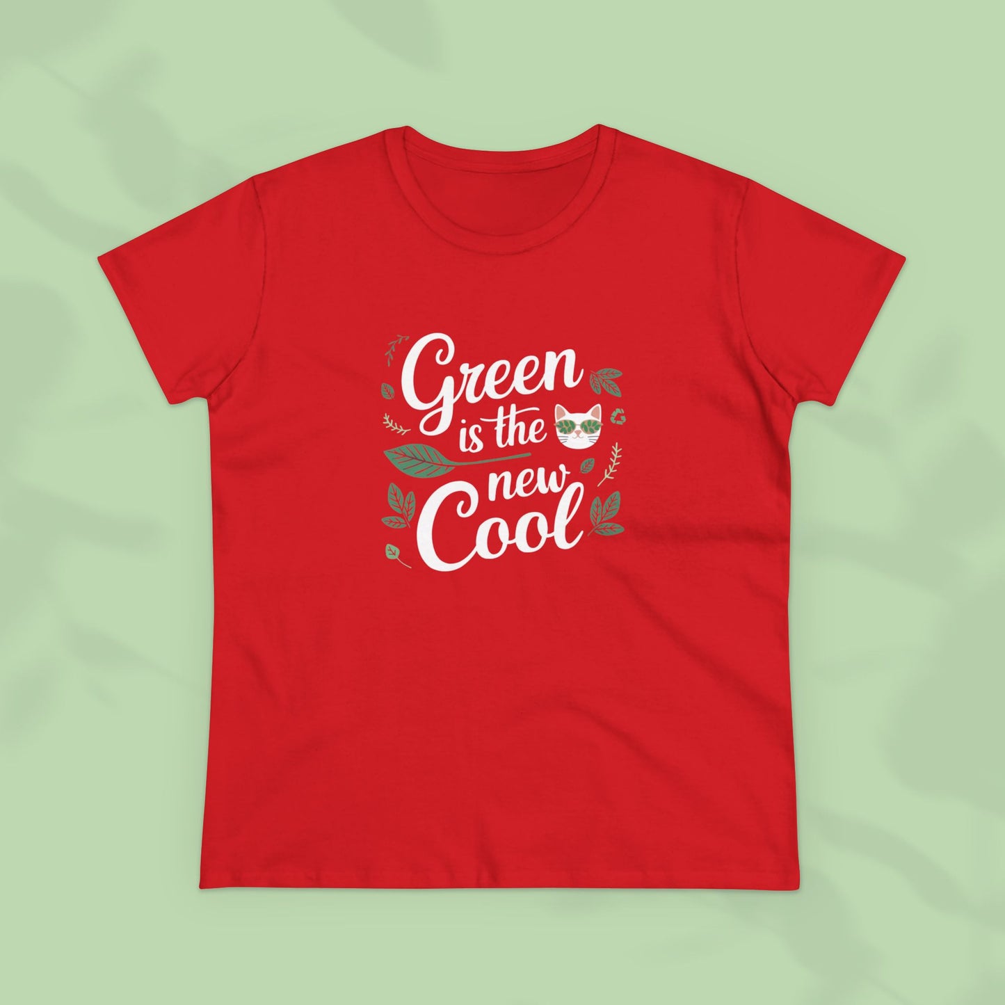 Green Is The New Cool Cotton Women Tshirt