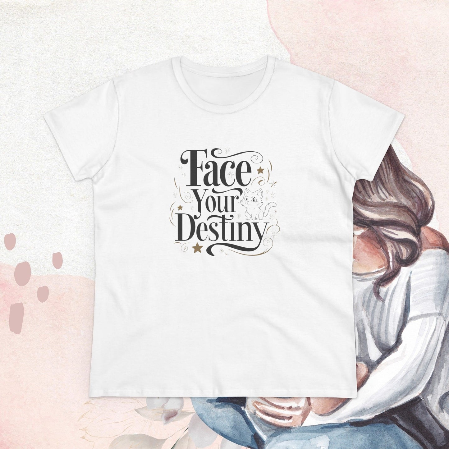 Face Your Destiny Women Cotton Tshirt