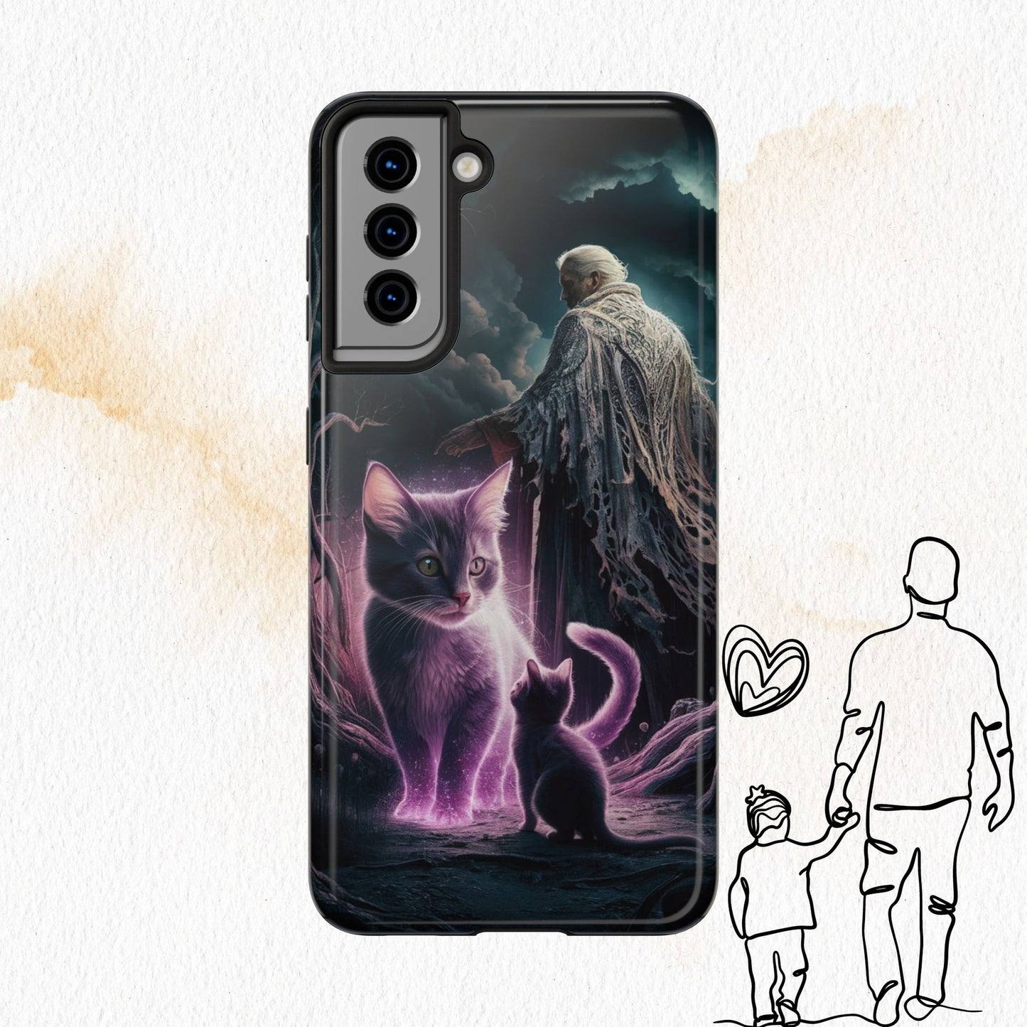 Meowmoirs Wireless Charging Support Tough Case