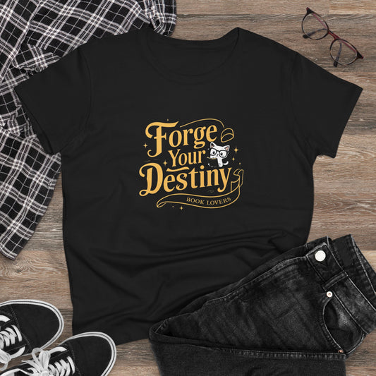 Force Your Destiny Book Lovers Cotton Women T-Shirt