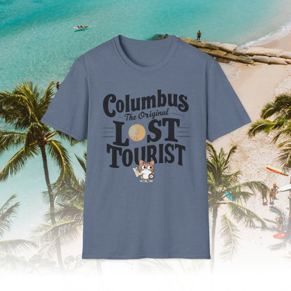 Columbus The Original Lost Tourist Cotton Men Tshirt