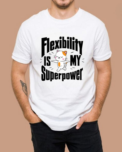 Flexibility Is My Superpowers Cotton T-Shirt