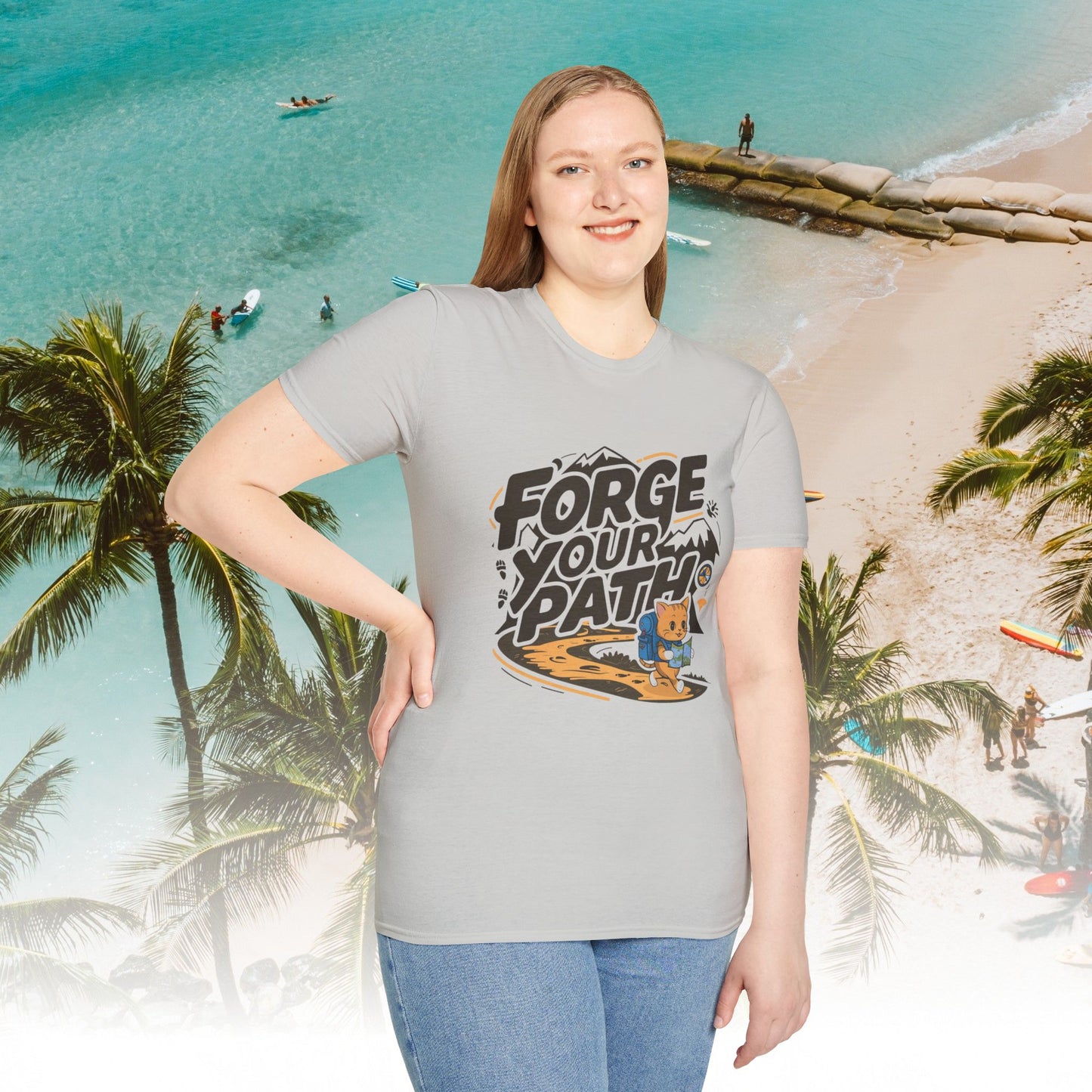 Forge Your Path  Unisex Softstyle Travel Lover Cotton T-Shirts