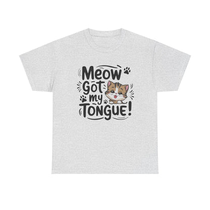 Meow Got My Tongue Idiom Cotton T-Shirt