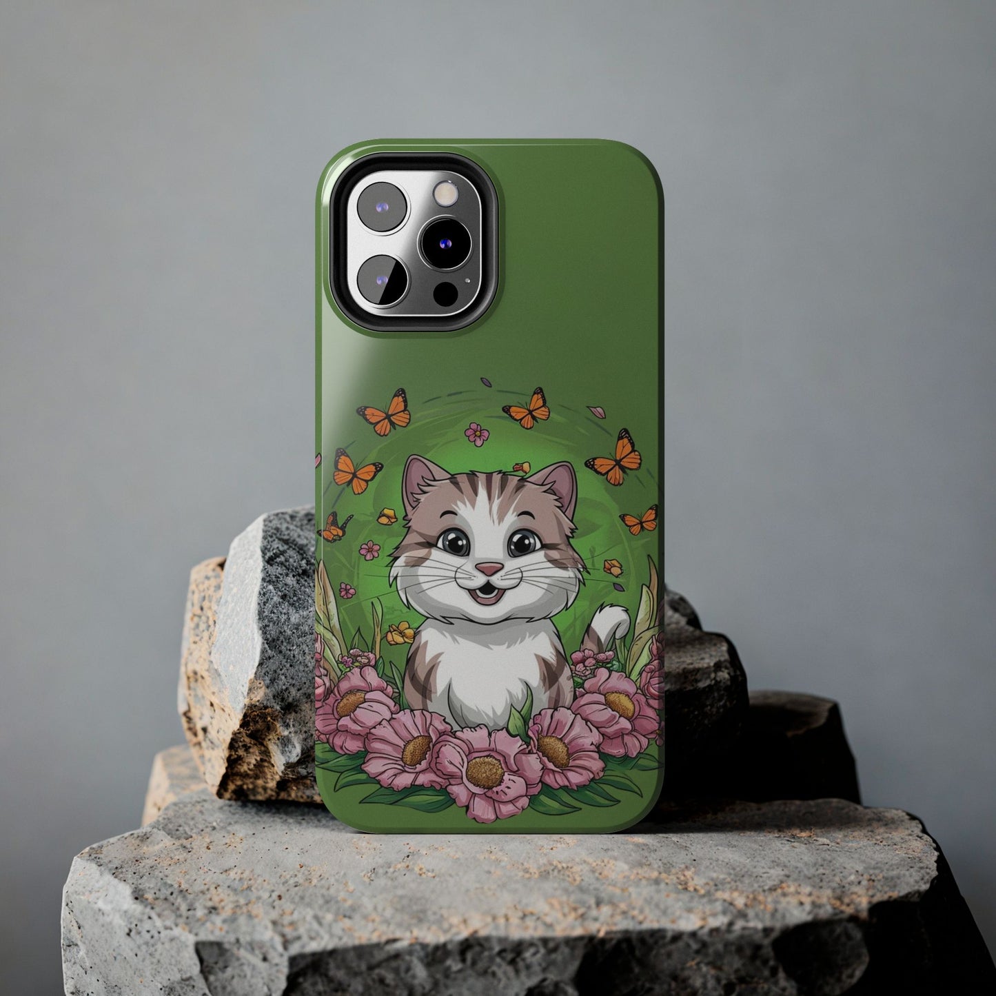 Green Mewsic Wireless Charging Support Tough Case