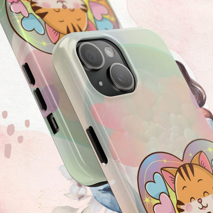 Kitten Cuddle Wireless Charging Support Tough Case