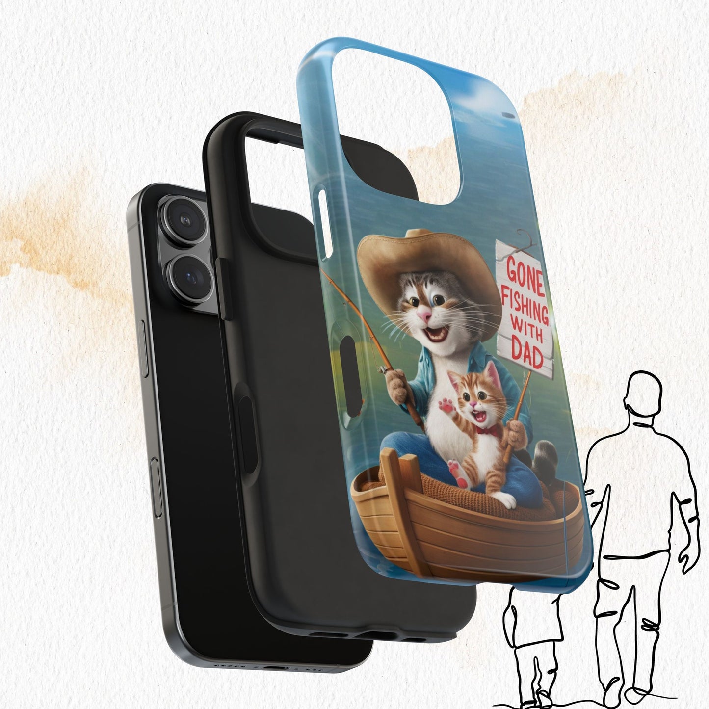 Dadcat Defender Wireless Charging Support Tough Case