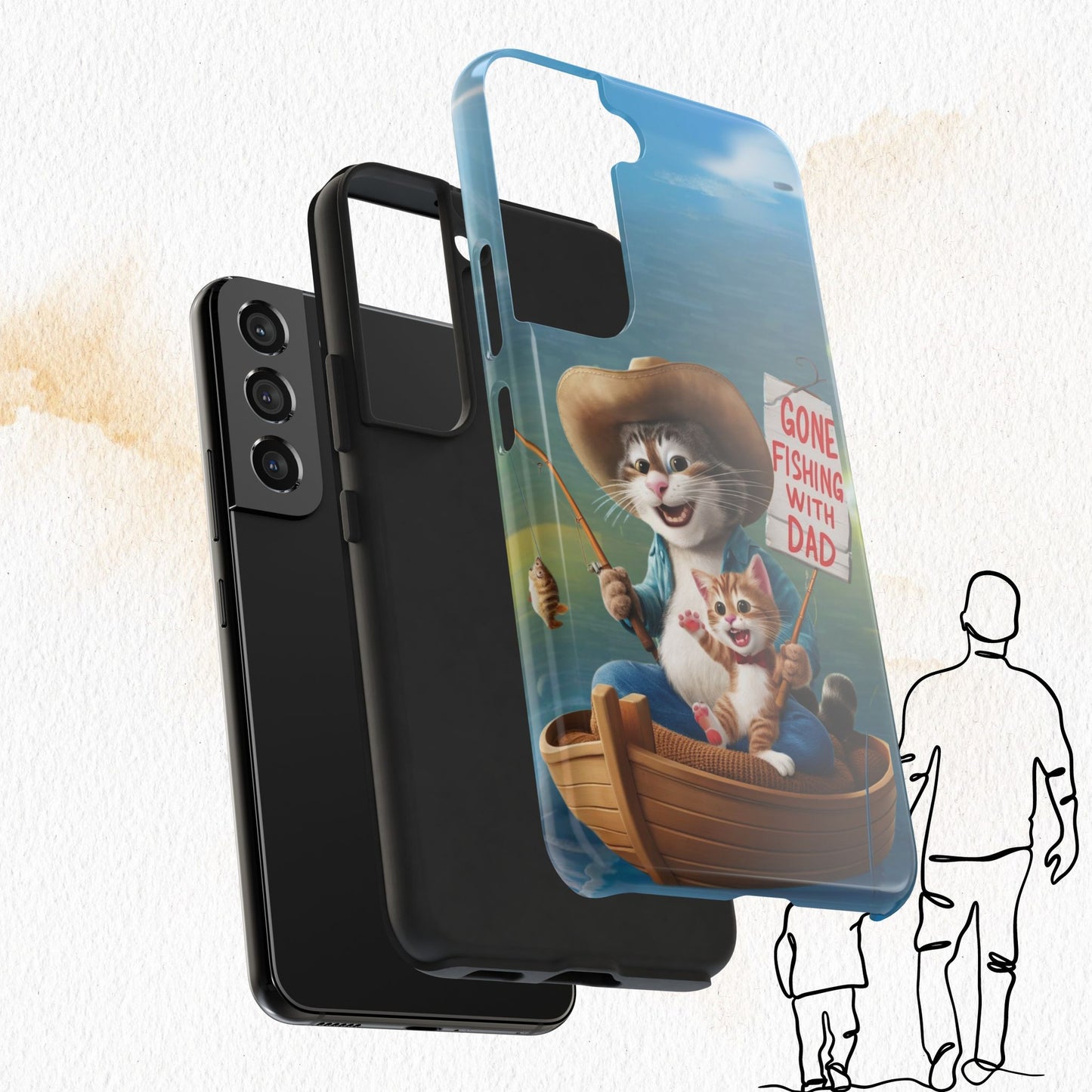 Dadcat Defender Wireless Charging Support Tough Case