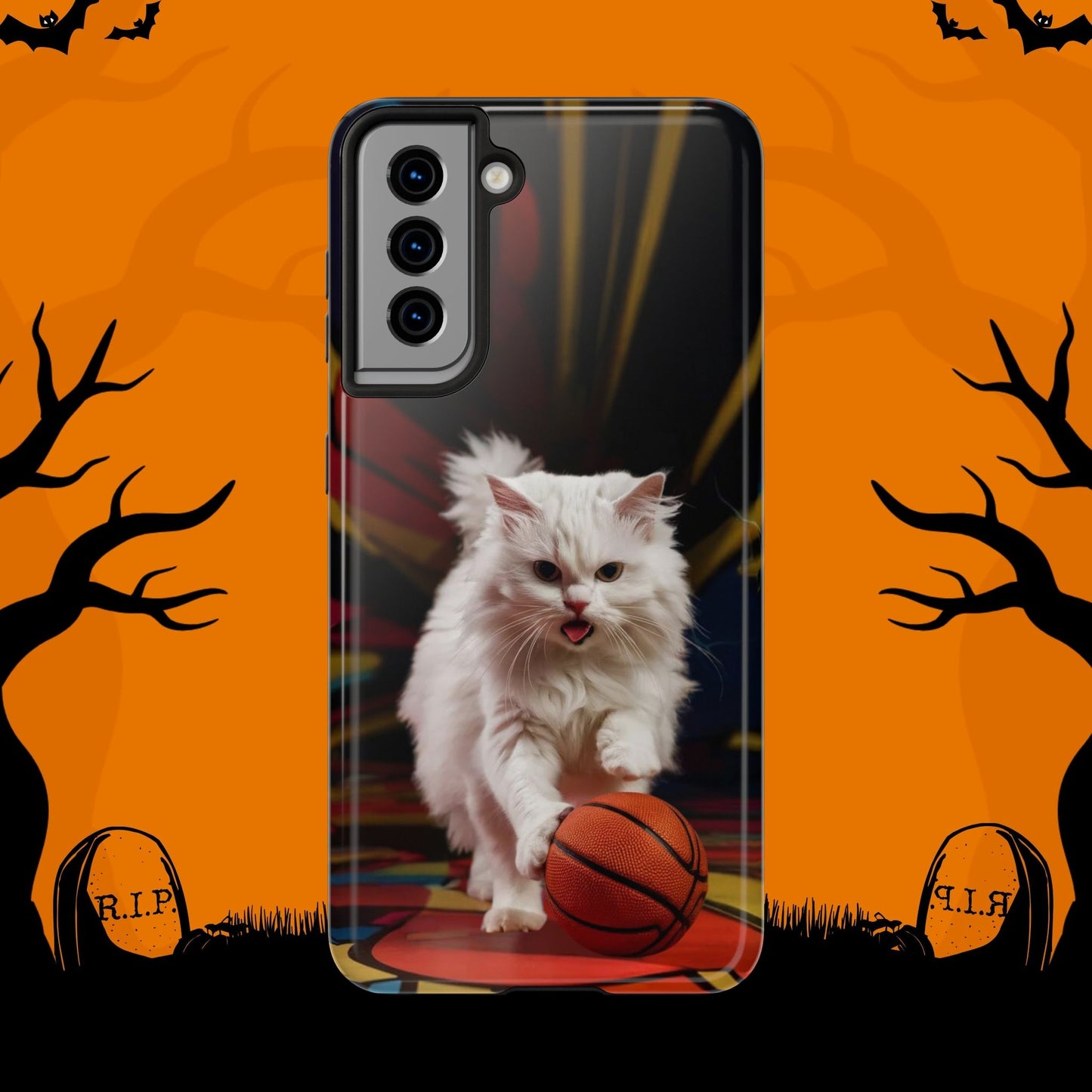 Alley-Oop Meow Wireless Charging Support Tough Case.
