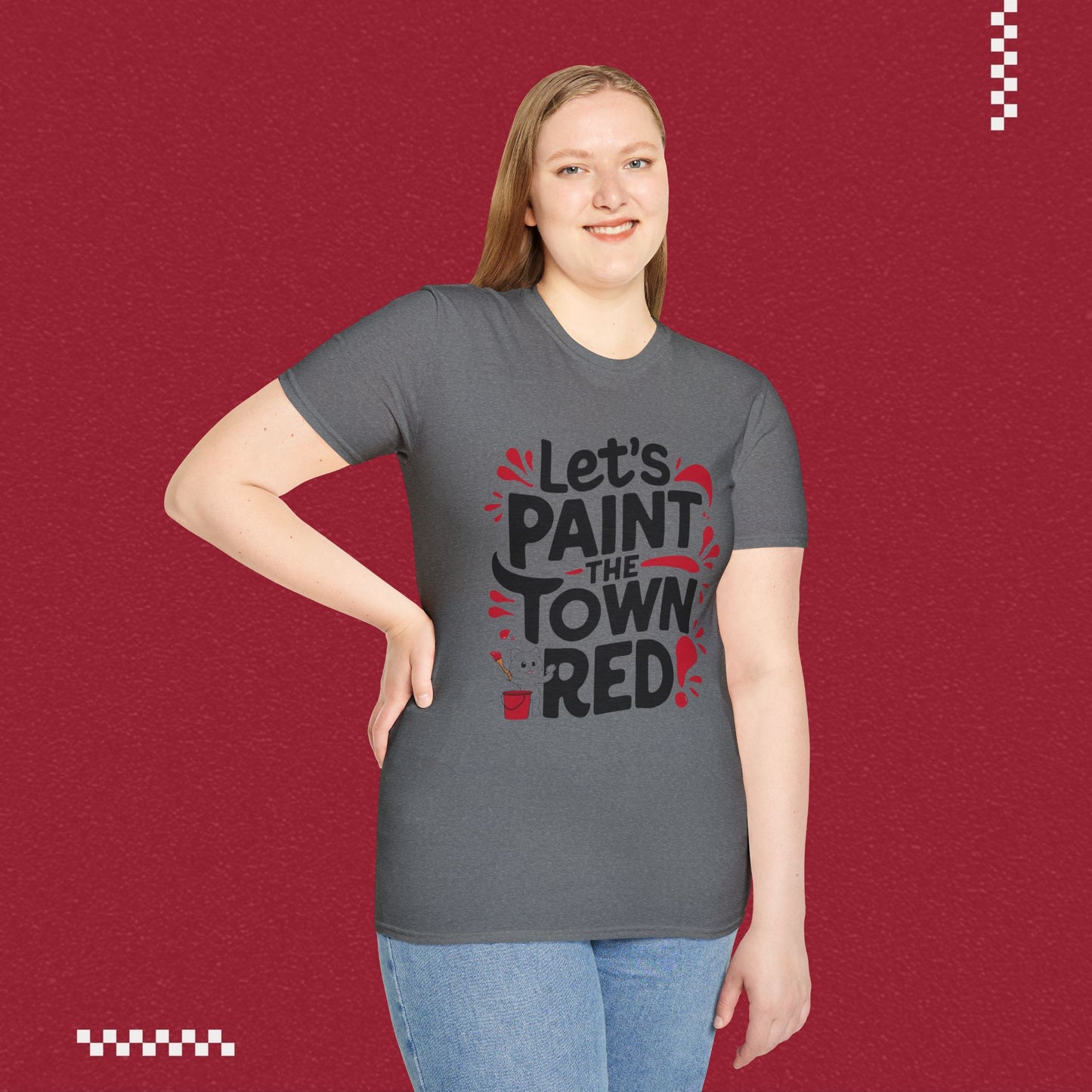 Let Paint Town Red Idiom Cotton T-Shirt