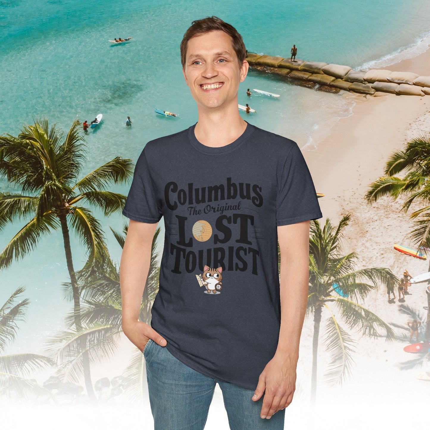 Columbus The Original Lost Tourist Cotton Men Tshirt
