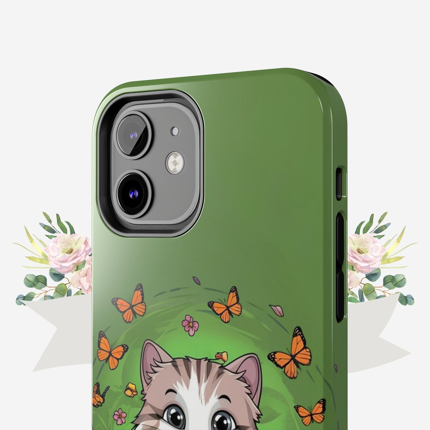 Green Mewsic Wireless Charging Support Tough Case