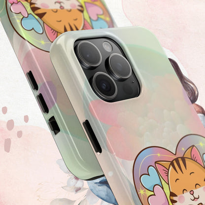 Kitten Cuddle Wireless Charging Support Tough Case
