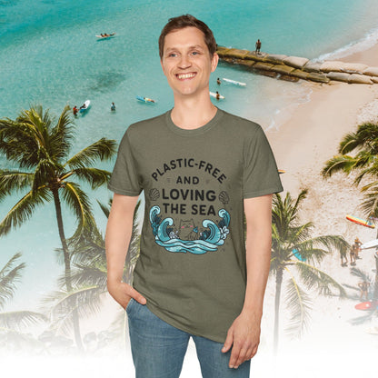 Plastic Free Ocean Cotton T-Shirt