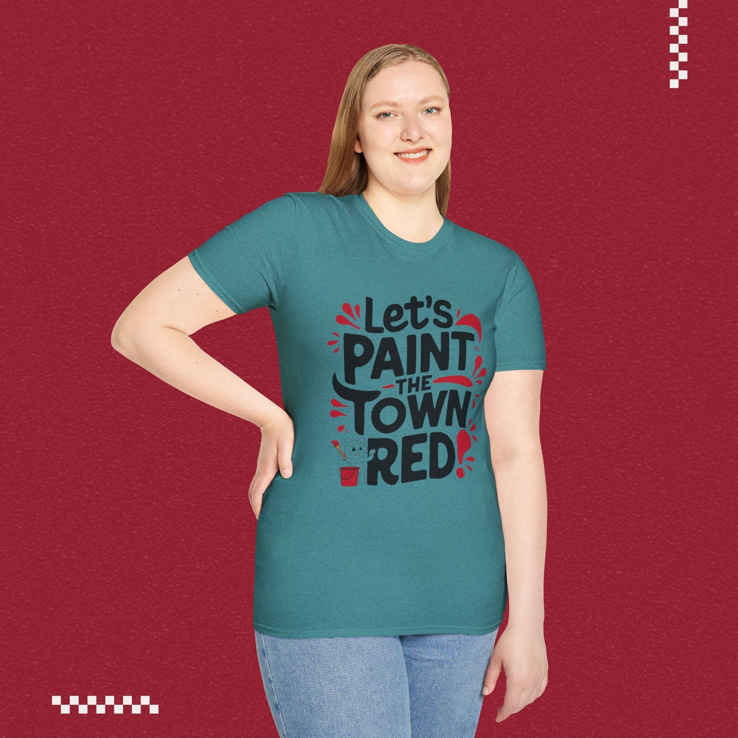 Let Paint Town Red Idiom Cotton T-Shirt