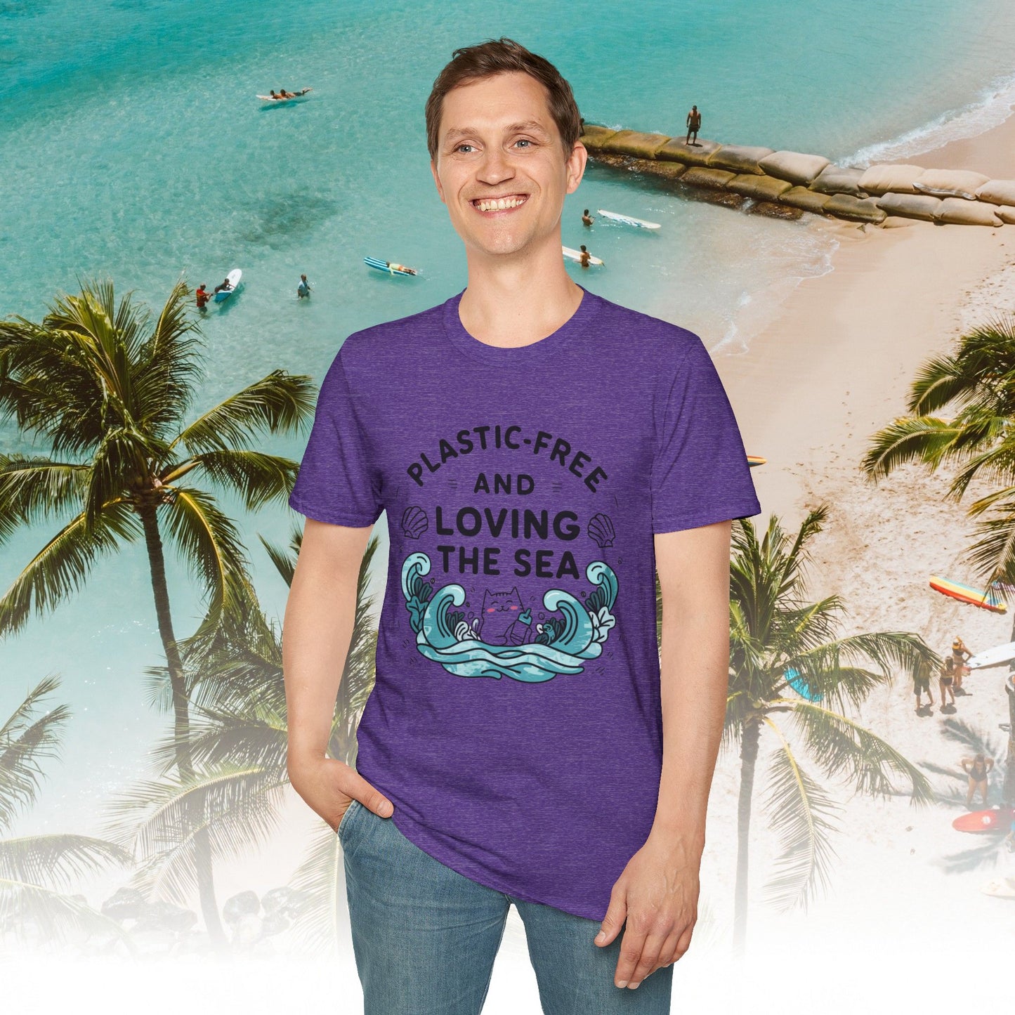 Plastic Free Ocean Cotton T-Shirt
