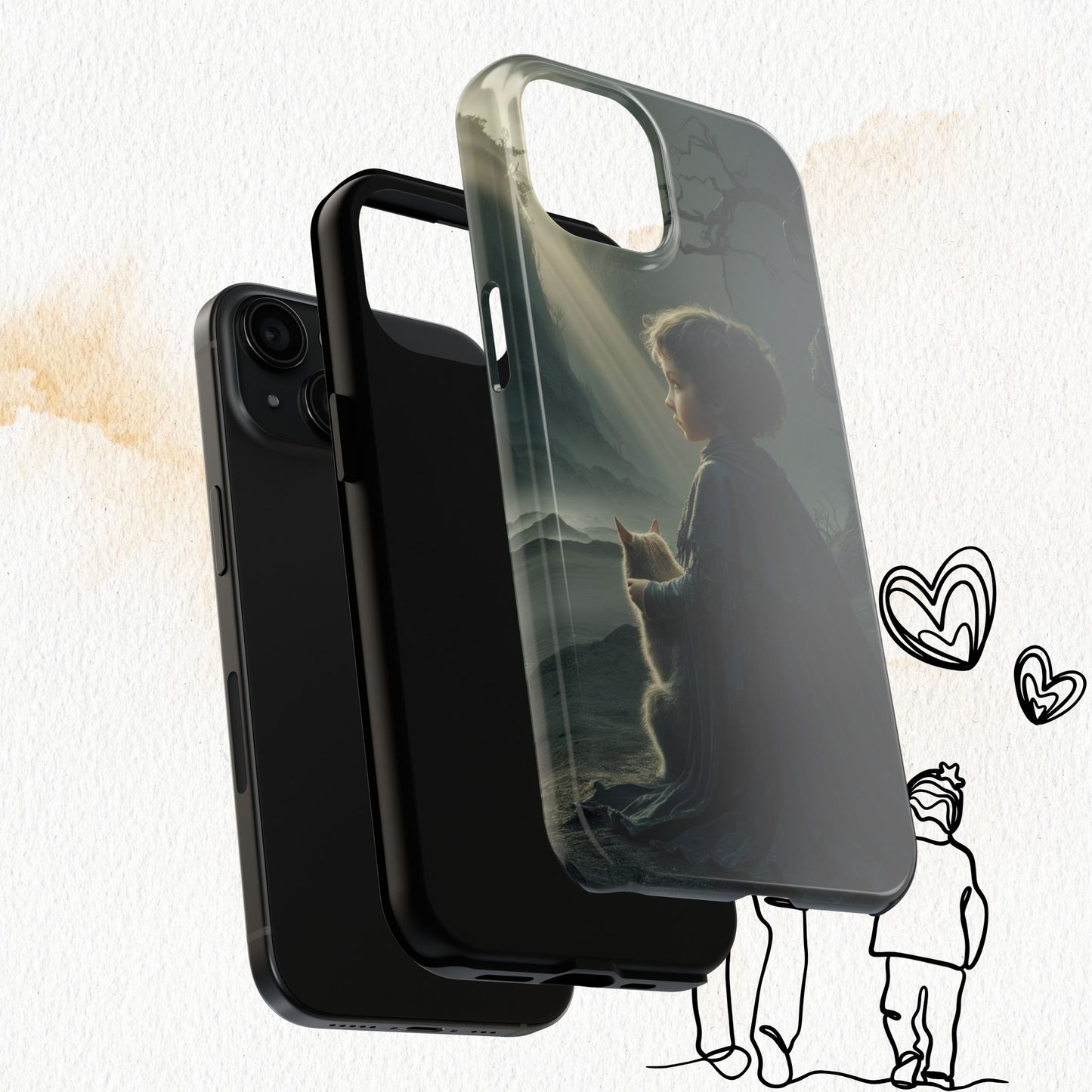 Meowtime Mate Wireless Charging Support Tough Case.