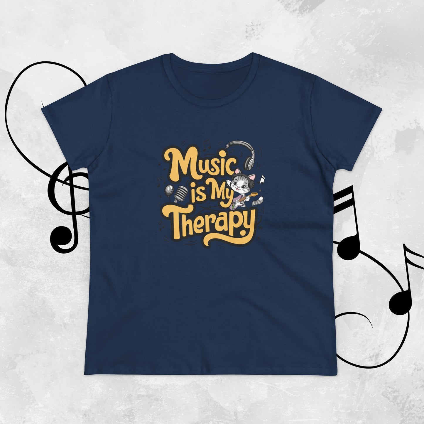 Music Is My Therapy Women Tshirts