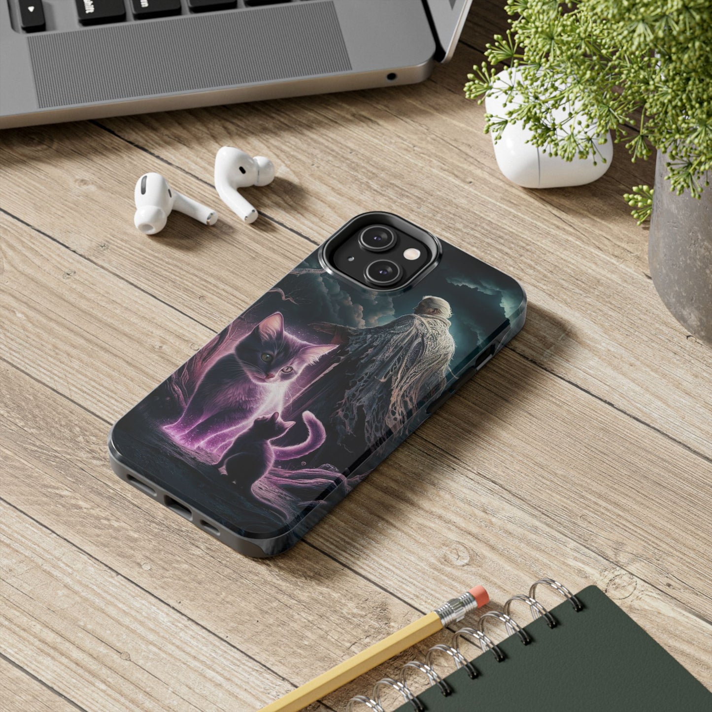 Meowmoirs Wireless Charging Support Tough Case