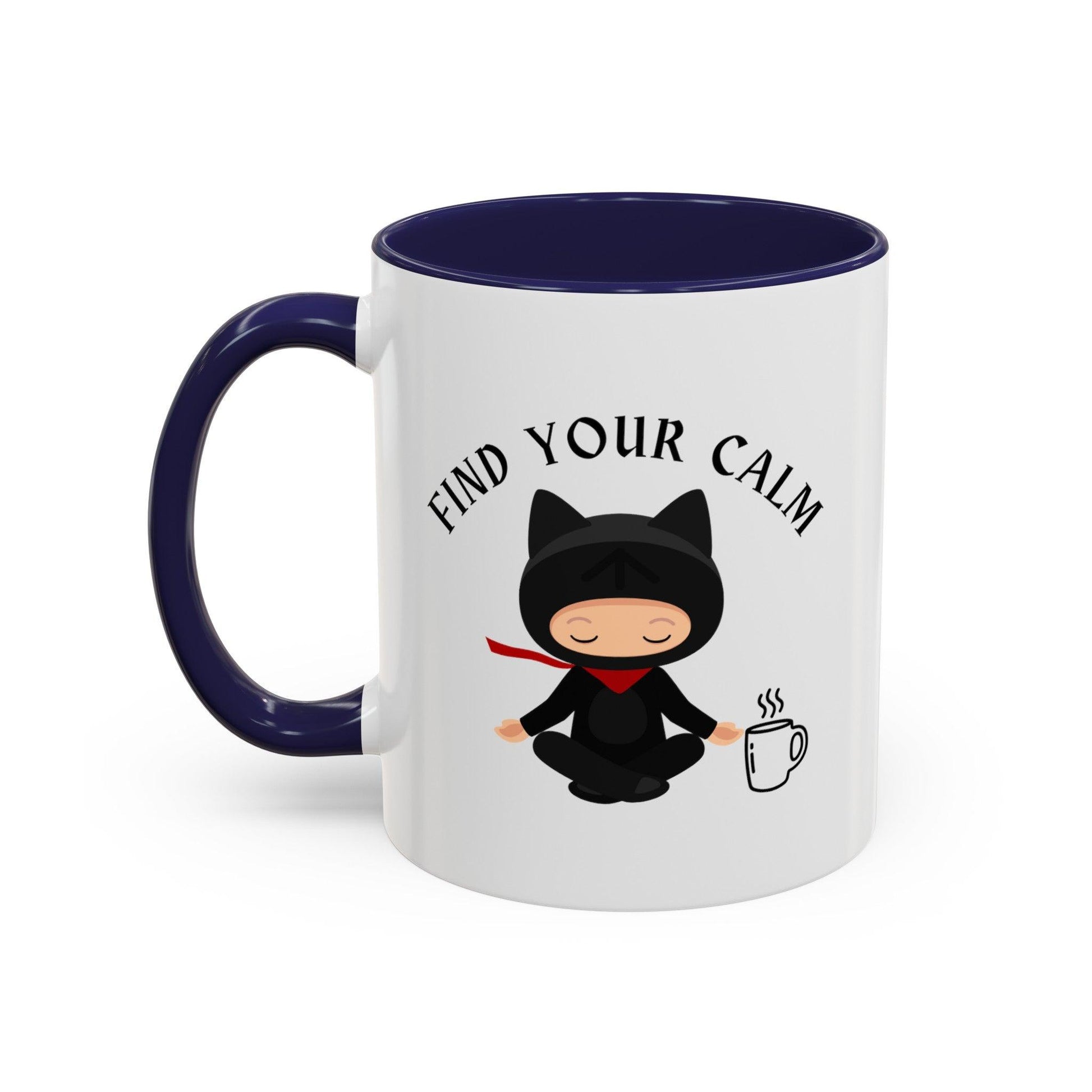 Billien Purrfect Sleep Printify 11 oz 11oz accent mug Coffee Mugs Holiday Picks Home & Living Kitchen Mugs Spring Essentials two tone White base