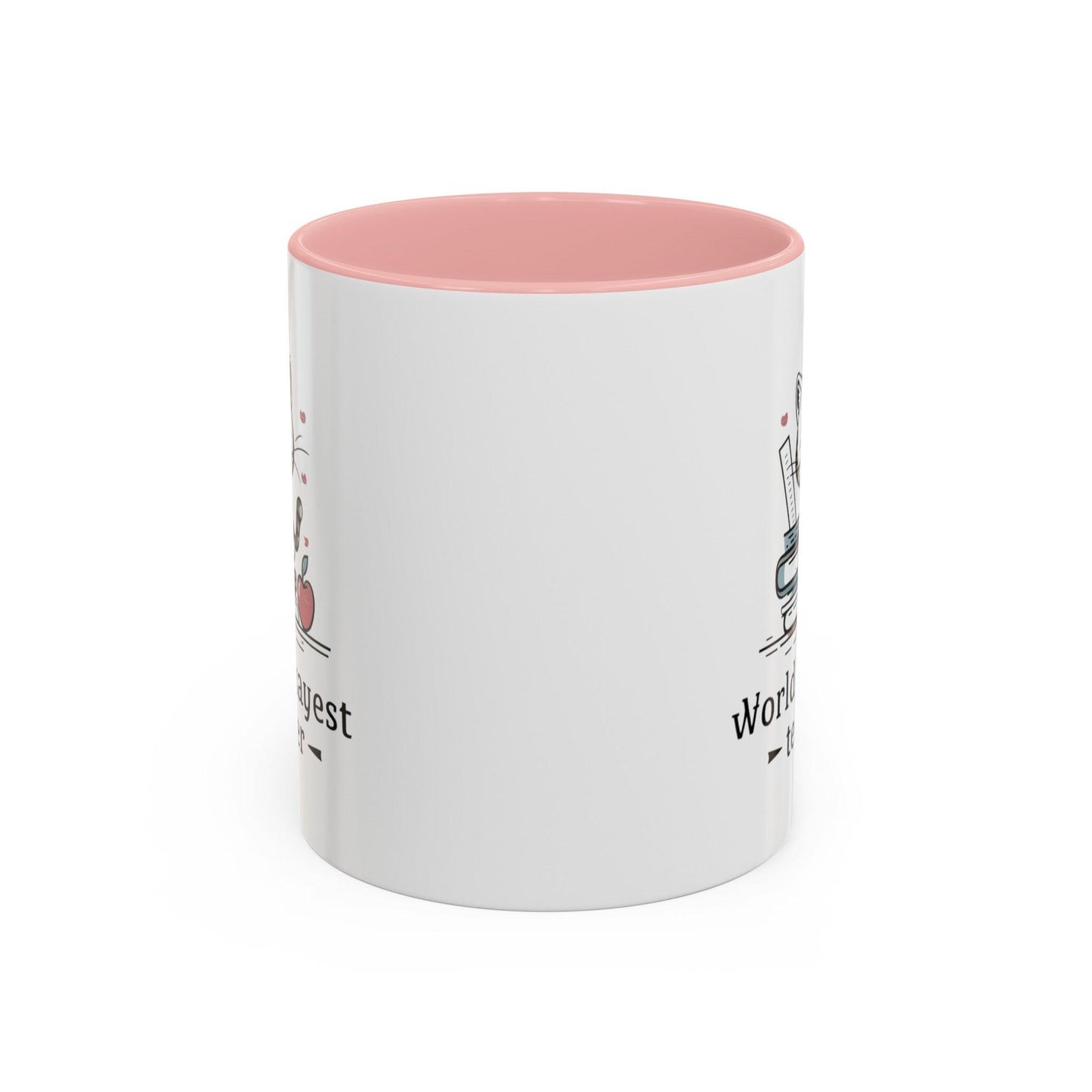 Billien Pawsome Teacher Printify 11 oz 11oz accent mug Coffee Mugs Holiday Picks Home & Living Kitchen Mugs Spring Essentials two tone White base