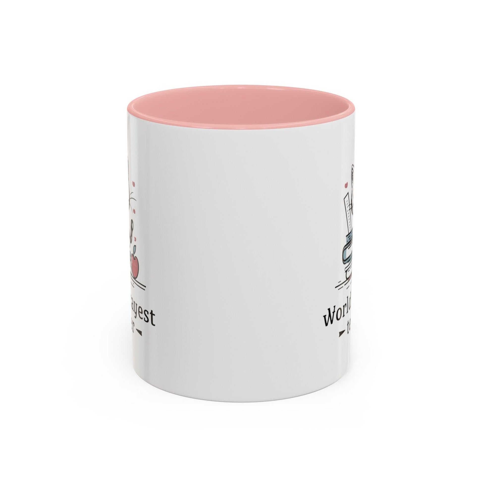 Billien Pawsome Teacher Printify 11 oz 11oz accent mug Coffee Mugs Holiday Picks Home & Living Kitchen Mugs Spring Essentials two tone White base