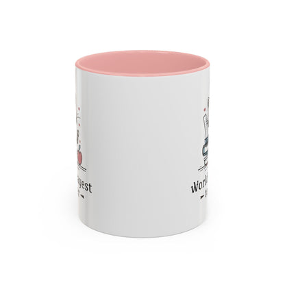 Billien Pawsome Teacher Printify 11 oz 11oz accent mug Coffee Mugs Holiday Picks Home & Living Kitchen Mugs Spring Essentials two tone White base