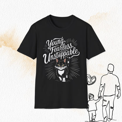Young Fearless Unstoppable Crew Neck Cotton Men Tshirt