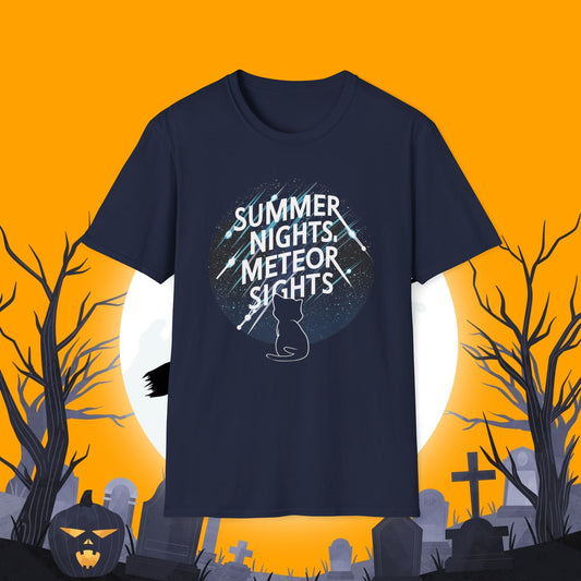 Starry Night Cotton Men T-Shirt
