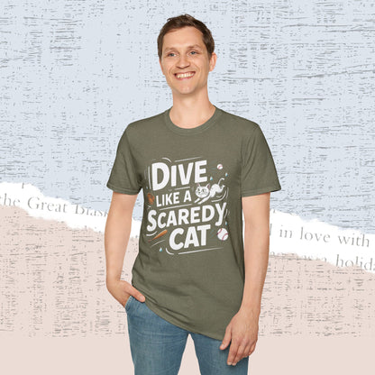 Dive Like Scaredy Cat Cotton Men Tee