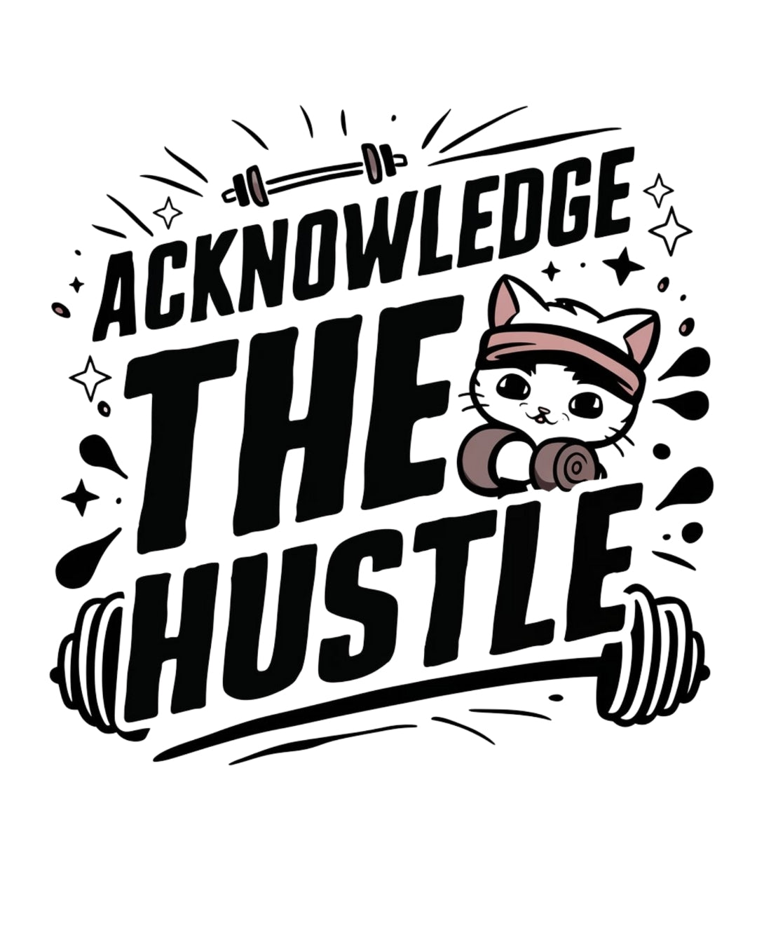 Acknowledge The Hustle  Cotton T-Shirt