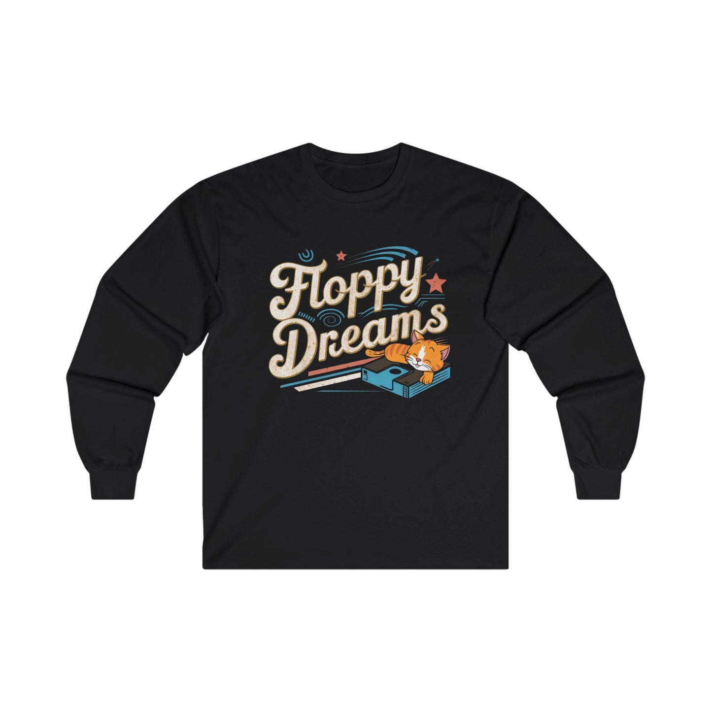 Floppy Dream Vintage Retro Video Games Cotton Long Sleeve Tshirt