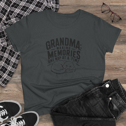 Grandpa Having Memory One Nap A Time  Women Cotton Tshirt