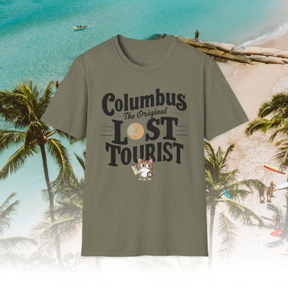 Columbus The Original Lost Tourist Cotton Men Tshirt