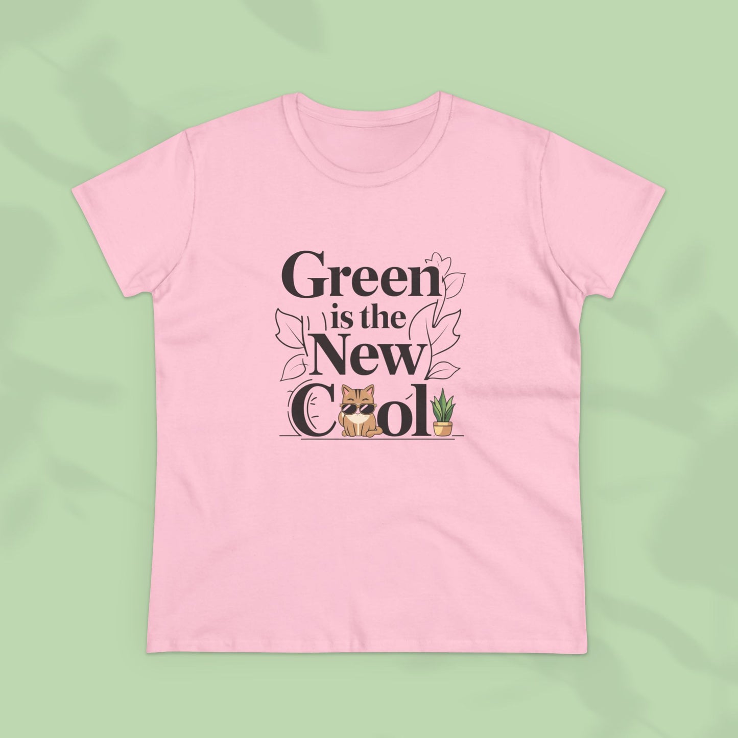 Green Is The New Cool Women Cotton Tshirt