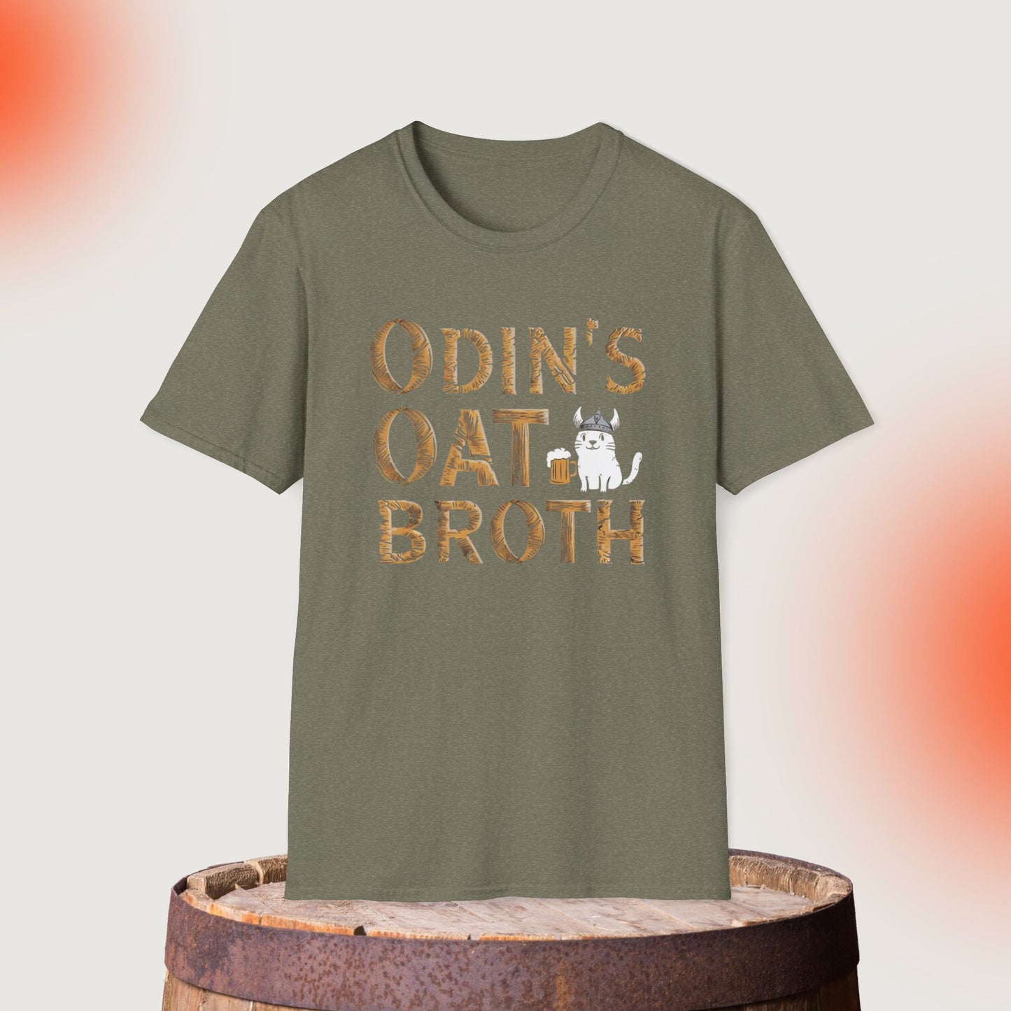 Odin Oat Broth Cotton Crew Neck Men Tshirt