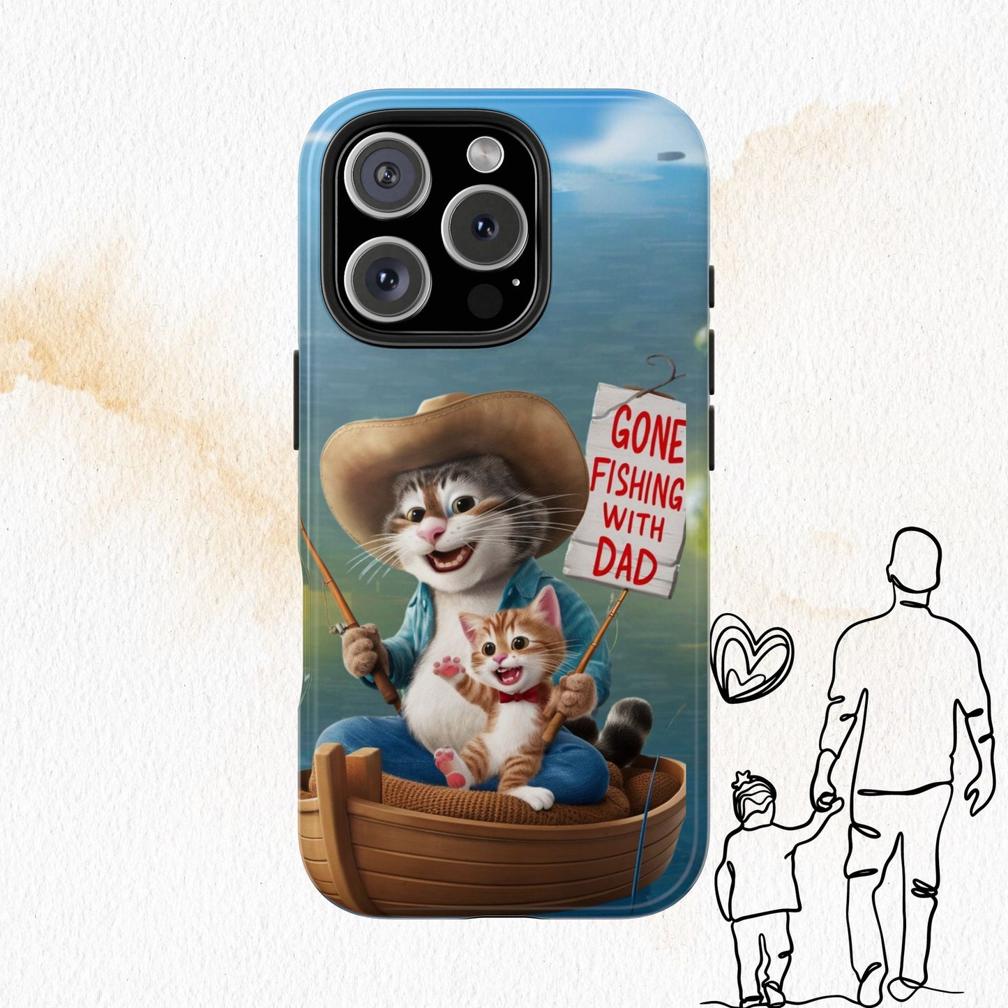 Dadcat Defender Wireless Charging Support Tough Case