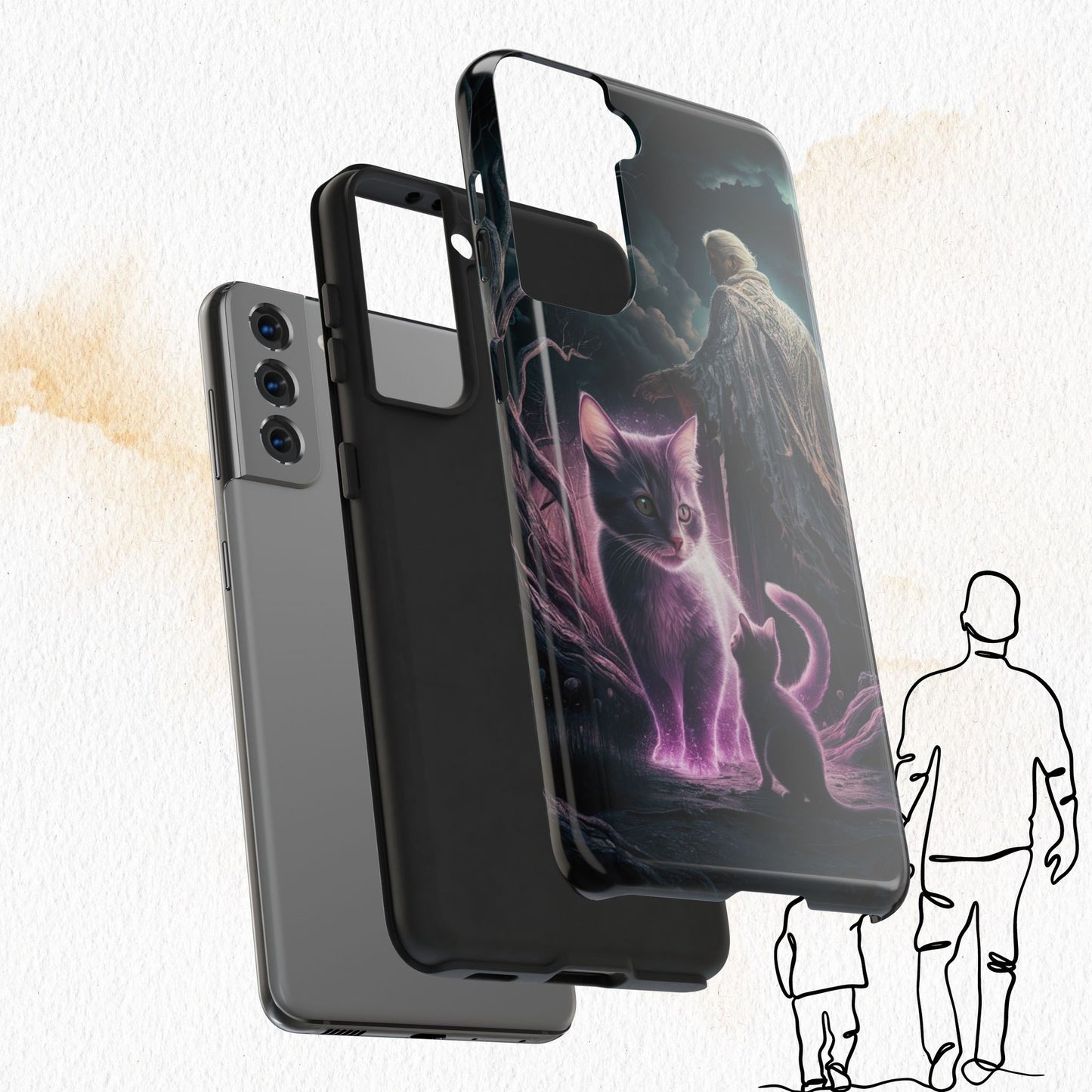 Meowmoirs Wireless Charging Support Tough Case