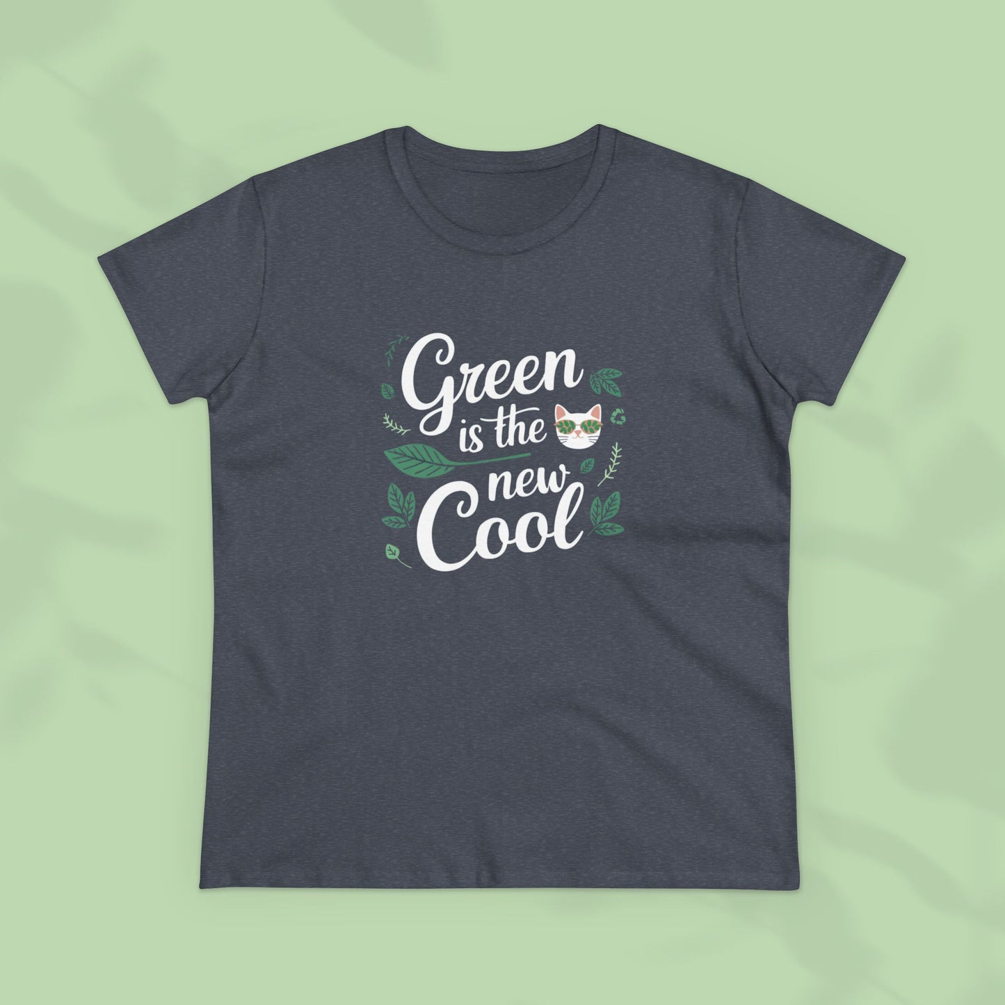 Green Is The New Cool Cotton Women Tshirt