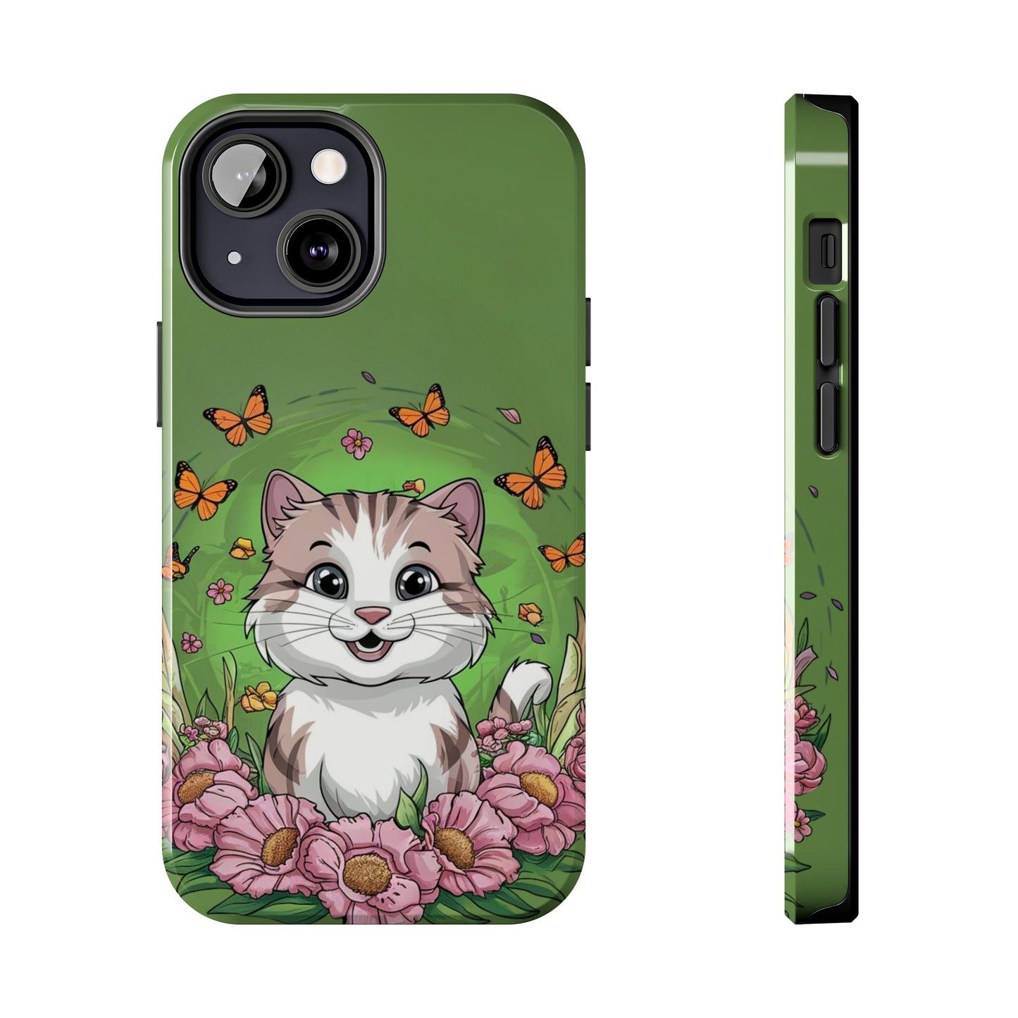 Green Mewsic Wireless Charging Support Tough Case