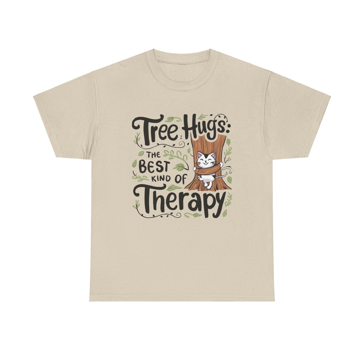Tree Hugs Best Kind of Therapy  Cotton T-Shirts