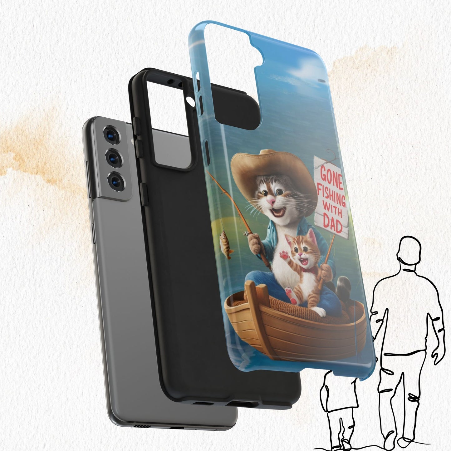 Dadcat Defender Wireless Charging Support Tough Case